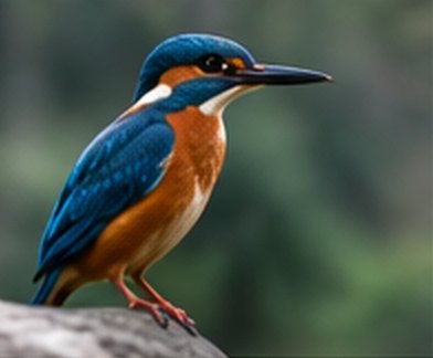 A kingfisher perched on a branch